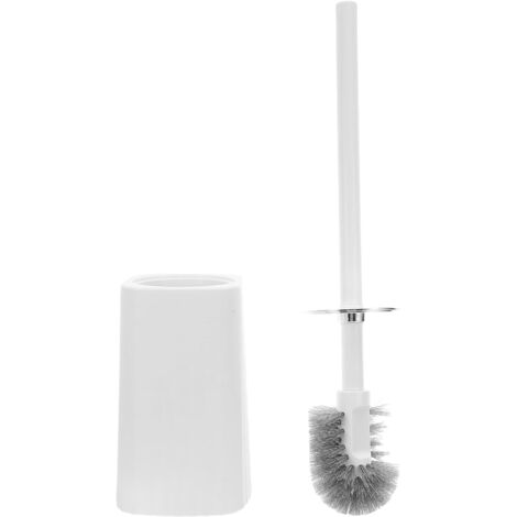 Brosse WC Murale Blanche à Long Manche Support Mural Brosse de Nettoyage (1/5)