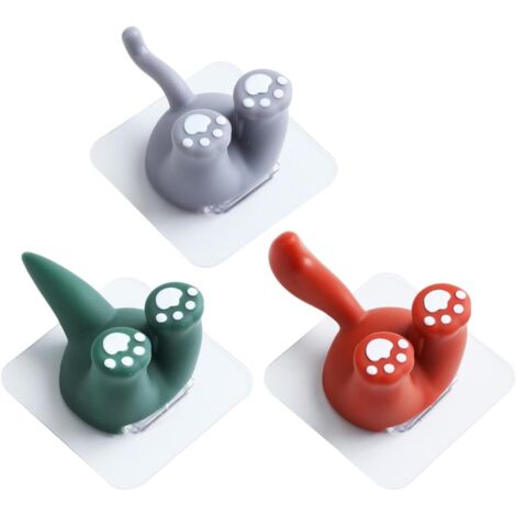 3 pièces Porte-brosse Dents Adhésif Sans Perçage Plastique Support (1/5)