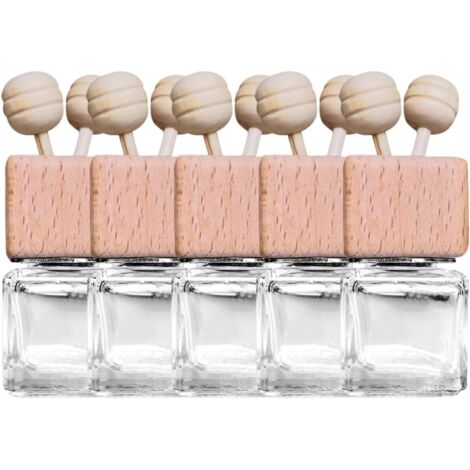 5 pièces Diffuseur de Parfum Voiture Verre Carré Diffuseur Arôme Délicat (1/5)