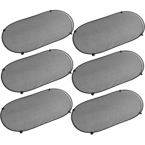 6 Pièces Lot de Pare Soleil Auto Maille avec Ventouses Protection Solaire (1/5)