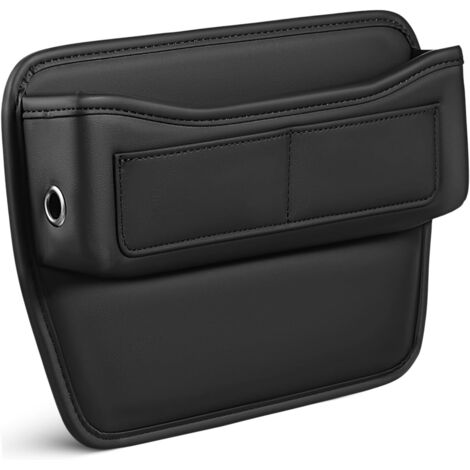 Organisateur de Rangement Siège Auto Cuir Noir Remplisseur Espace Entre (1/5)