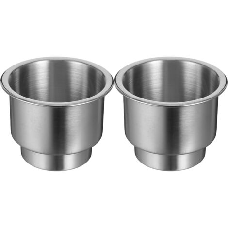 2 pièces Porte gobelets Auto Inoxydable Support de Boissons Antidébordement (1/5)