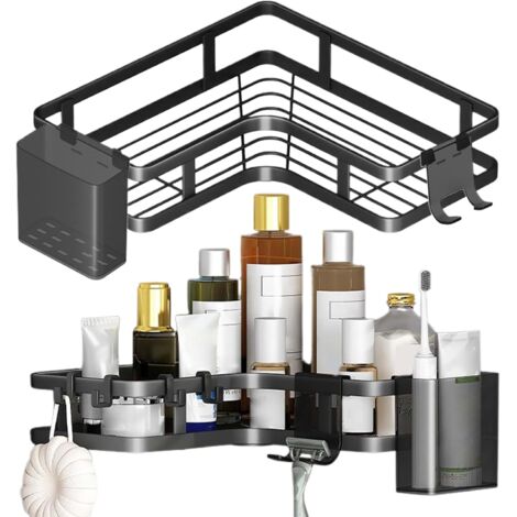 Étagère de Douche,Étagère Murale Salle de Bain avec Porte Dentifrice et (1/5)