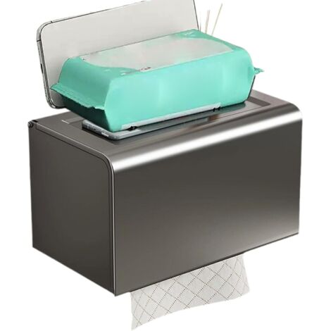 Porte Papier Toilette,Boîte De Rangement pour Porte Papier Toilette Mural (1/5)