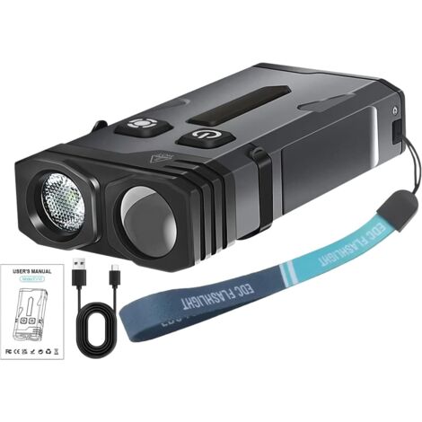Lampe de poche LED à porte clés, Torche LED Compacte Aimantée 1100, (1/5)