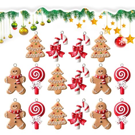 Décorations pour Arbre de Noël Festif 3D 16 Pièces Résine Ornement (1/5)