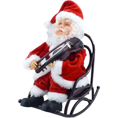 Père Noël Animatronique,Décorations De Noël pour La Maison Assises De Qui (1/5)