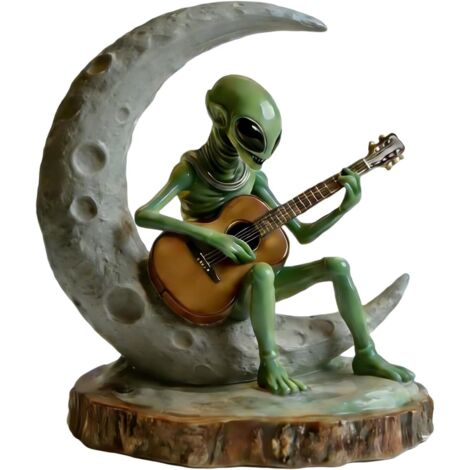 Statue extraterrestre sculptée à la main – Décoration pour la famille, les