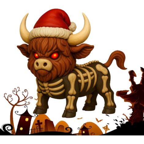 Figurine Vache Highland Décorations d'halloween Figurine de Veau Écossais (1/5)