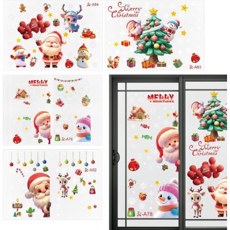 Autocollants De Noël Pour Fenêtre,Décorations d'Hiver et de Fêtes (1/5)