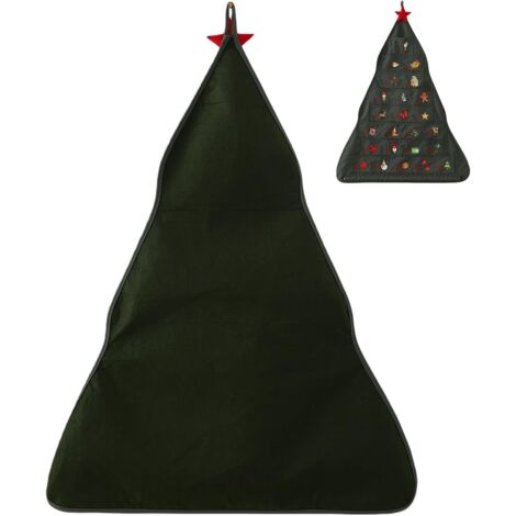 Calendrier De L'Avent En Tissu Pochette Pour L'Avent En Forme De Sapin (1/5)