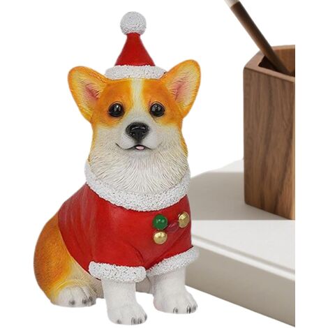 Figurines Chien Noël Résine,Décoration Mignonne En Résine Pour Chien De (1/5)