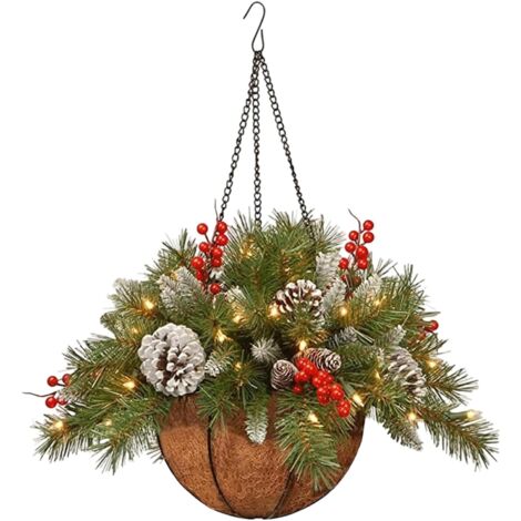 Décorations De Noël pour Porche,Décorations Artificielles de Fête Panier À (1/5)