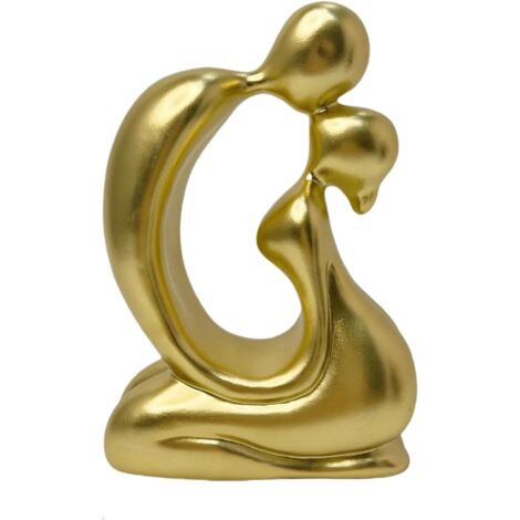 Figurine Couple, Figurine Décorative Couple Ornement, Sculpture Abstraite (1/5)