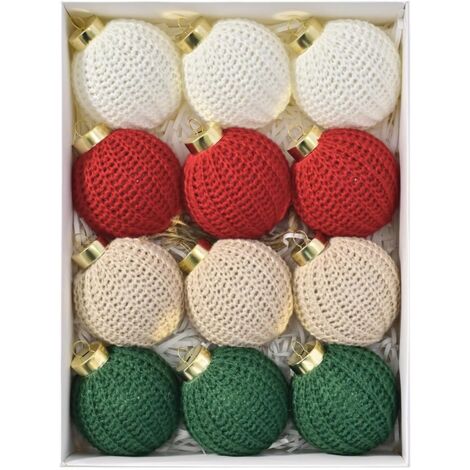 Set De Décorations Pour Sapin De Noël,Décoration D'Intérieur Au Crochet,12 (1/5)