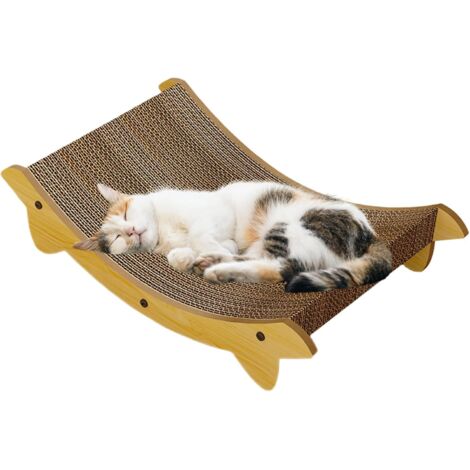Planche à Griffer pour Chat Couchette Griffoir Jouet Interactif Protecteur (1/5)