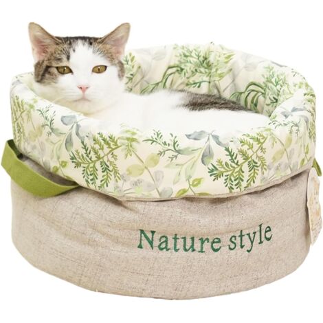 Lit Pour Chat Fournitures pour Animaux Toutes Saisons avec Poignées,Panier (1/5)