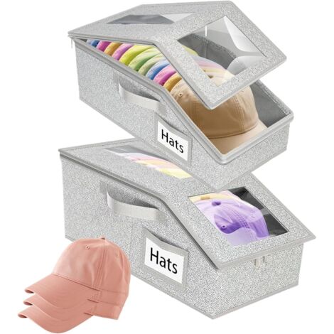 Organisateur de Casquettes Rangement Empilable pour Casquettes,2 Pièces (1/5)