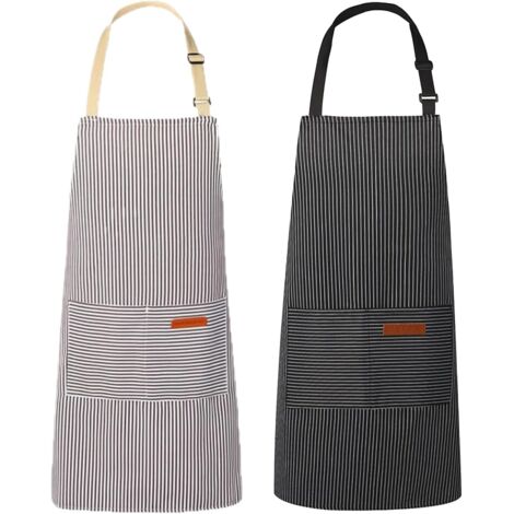 de Cuisine Bretelle Adjustable Imperméable Tablier de Cuisine à Double (1/5)