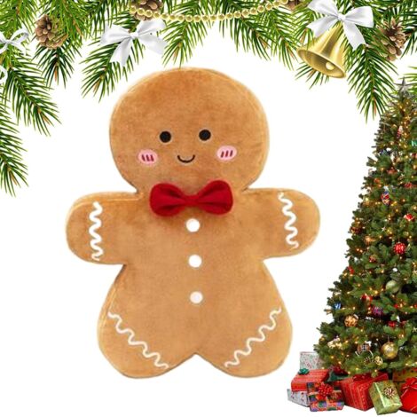 Peluche Bonhomme en Pain d'Épice,Peluche Noël Coussins Décoratifs 36cm (1/5)