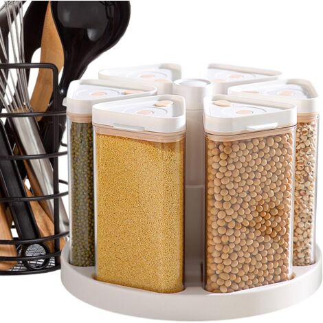 Distributeur Tournant pour Aliments Conteneur De Stockage Rotatif À 6 (1/5)