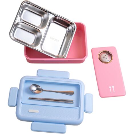 Boîte à Repas pour en Acier Inoxydable Contenants Repas Contenant Portatif (1/5)