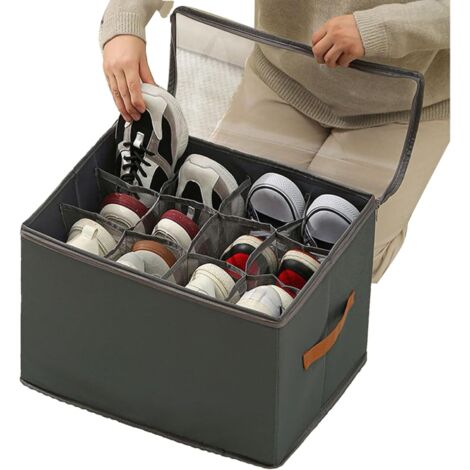 Organisateur de Chaussures pour Placard, Bac Organisateur Pliable, (1/5)