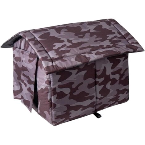 Maison pour Chat Imperméable Abri Thermique pour Animal de Compagnie