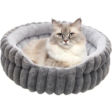 pour Chat Design Élégant pour Lit De Chat,Nid Donut Rond Chaud D'intérieur (1/5)