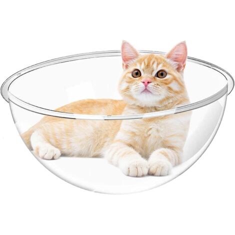 Acrylic Cat Bed,Lit pour Chats en Dôme Transparent Acrylique Meuble Haute (1/5)