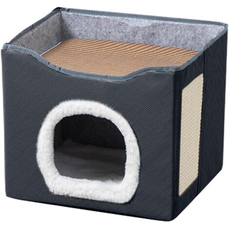 Nichoir pour chat Lit chaud et respirant semi fermé pour chaton de petite, (1/5)