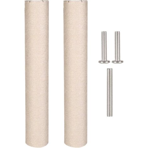 Griffoir pour Chat Poteau À Griffe en Sisal Jouet Interactif avec Trous De (1/5)