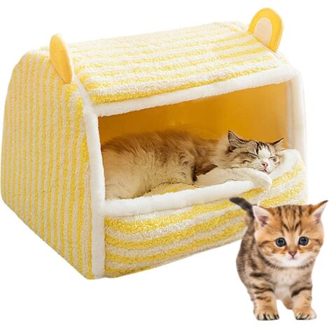 Lit D'hiver Pour Chat Meuble Pour Animaux Semi Fermé,Maison Pour Chat (1/5)