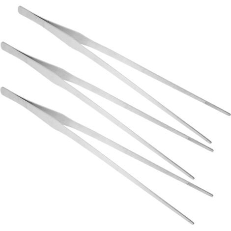 Lot de 3 Pinces Longues en Acier Inoxydable 38 CM Droites