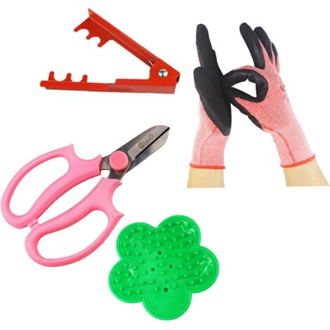 Set Jardinage Ciseaux Fleurs Pince Épines Protection Mains (1/5)
