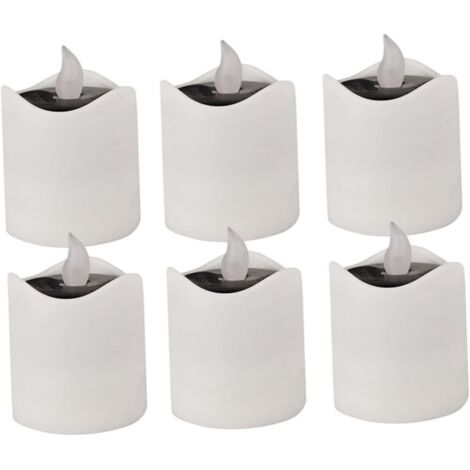 6 Pièces Lampe Bougie Solaire Clignotante sans Flamme Lampe