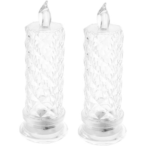 2pièces Bougies LED Électriques Décoratives Lot de Lampes à (1/5)