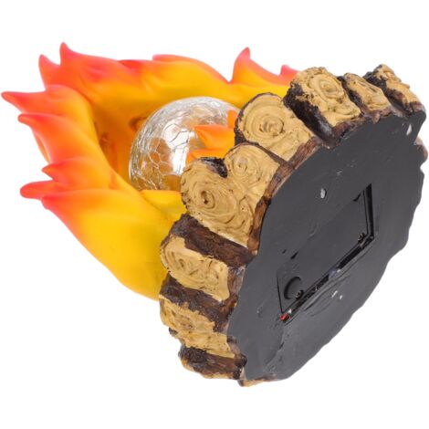 Lampe Solaire Fausse Bûche De Cheminée 3d Led Pour (1/5)