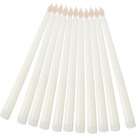 12pièces Bougies Électriques LED Blancs Lot de Bougies à (1/5)