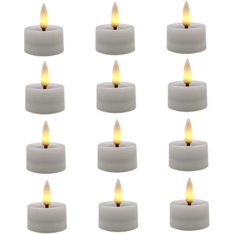12pièces Bougies Lumineuses LED Électriques Décoratives (1/5)
