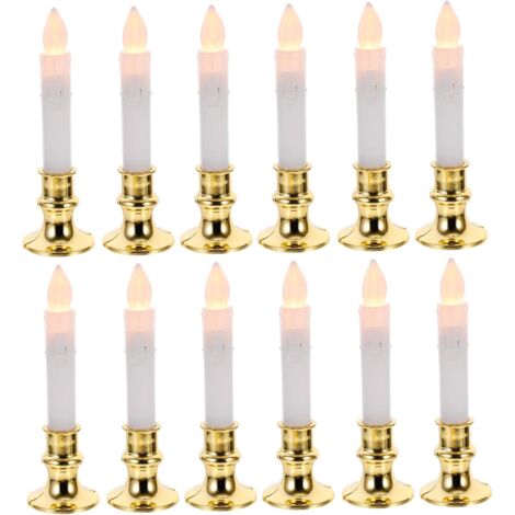 12pièces Bougies LED Décoratives Électriques Fausses pour (1/5)