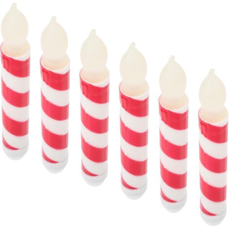 Bougies Coniques sans Flamme à Piles LED Lot De 6 Bougies (1/5)