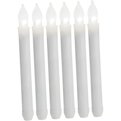 6pièces Bougies LED sans Flamme Lot de Bougies Coniques à (1/5)