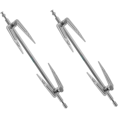 2 pièces Fourchettes Rôtissoire Inox Rotation Résistantes (1/5)