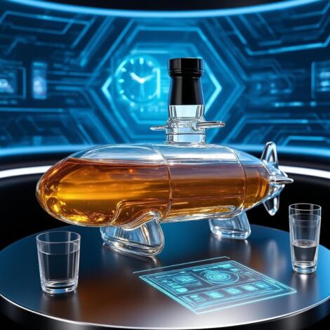 Carafe à Whisky Bouteille à Vin en Forme de Sous-,Décanteur (1/4)