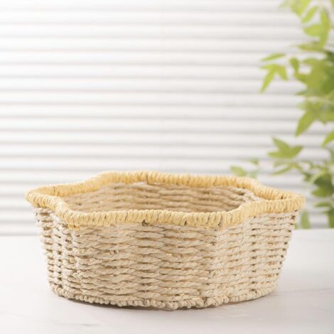 Panier à Aliments Tressé Main Corbeille De Service Pour (1/4)