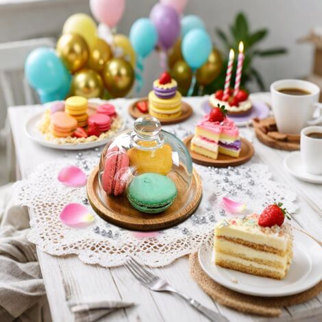 Porte-gâteau,Plateau à Pâtisserie Petit avec Cloche (1/4)