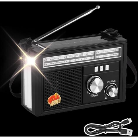 Radio Solaire Radio AM/FM/Ondes Courtes à Énergie Solaire (1/5)