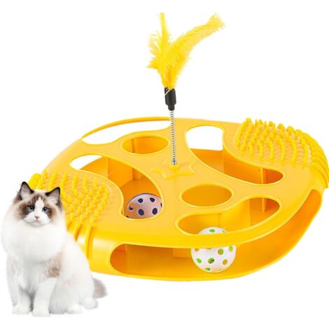 Jouet pour chat avec plumes Jeu d'enrichissement pour (1/5)