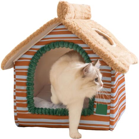 Lit Chat Nid Doux Chaud Hiver avec Fenêtre Supérieure Petit (1/5)